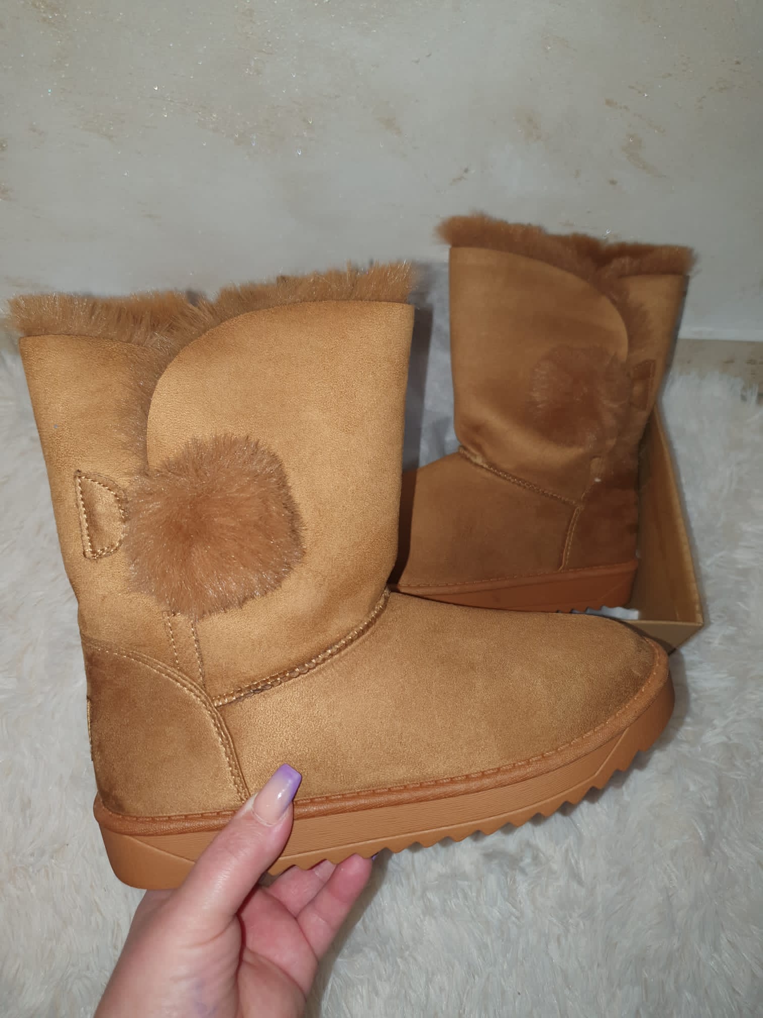 BOTAS ESTILO AUSTRALIANA CON FORRO DE PELO PARA NIÑAS Color GRIS Talla 25